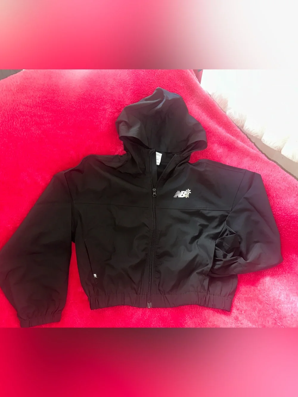 New Balance Black Hooded Kids Jacket With Matching Pants